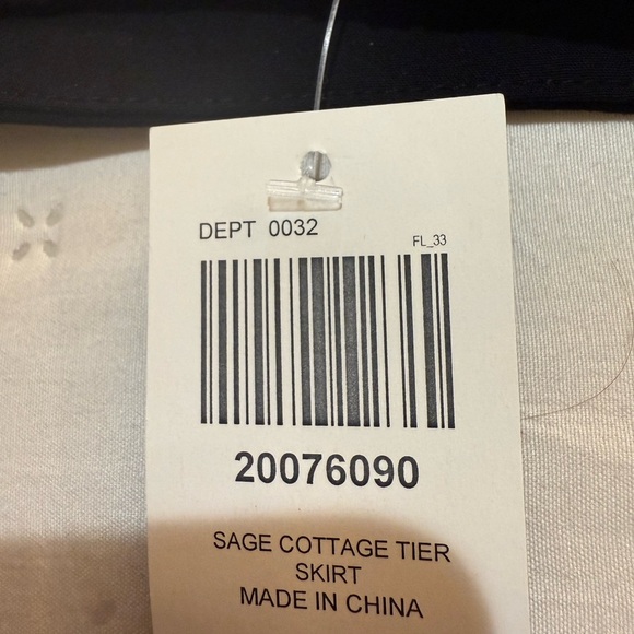 Thorn and Fable Tiered Skirt Olive Green and Black NWT Size Medium - Picture 4 of 7